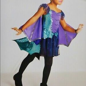 Cute! Girls Dragon Purple Wings Medium 7 8 Costume